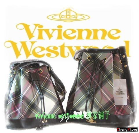 Vivienne Westwood PVC苏格兰纹 水桶包 小号 专柜品质