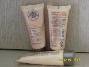 the face shop oil free sun creamThe face shop速洁毛孔三重功效BB霜